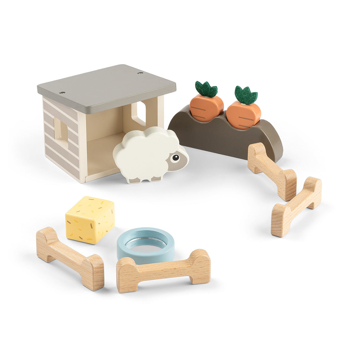 Done by Deer Tiny Farm Play Set Sheepy