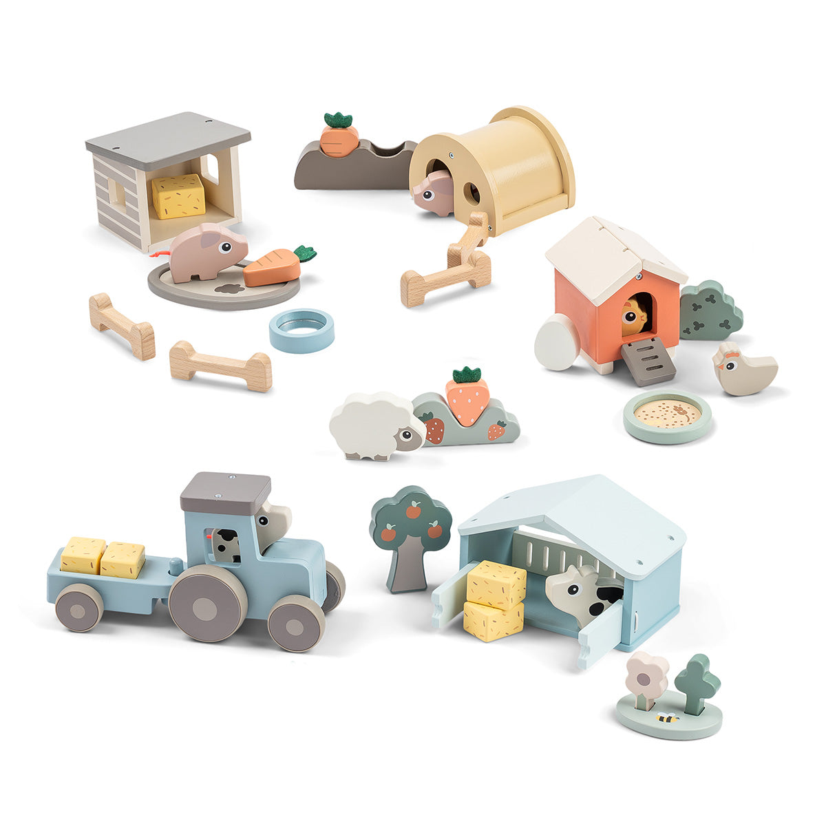 Done by Deer Tiny Farm Play Set Pigee