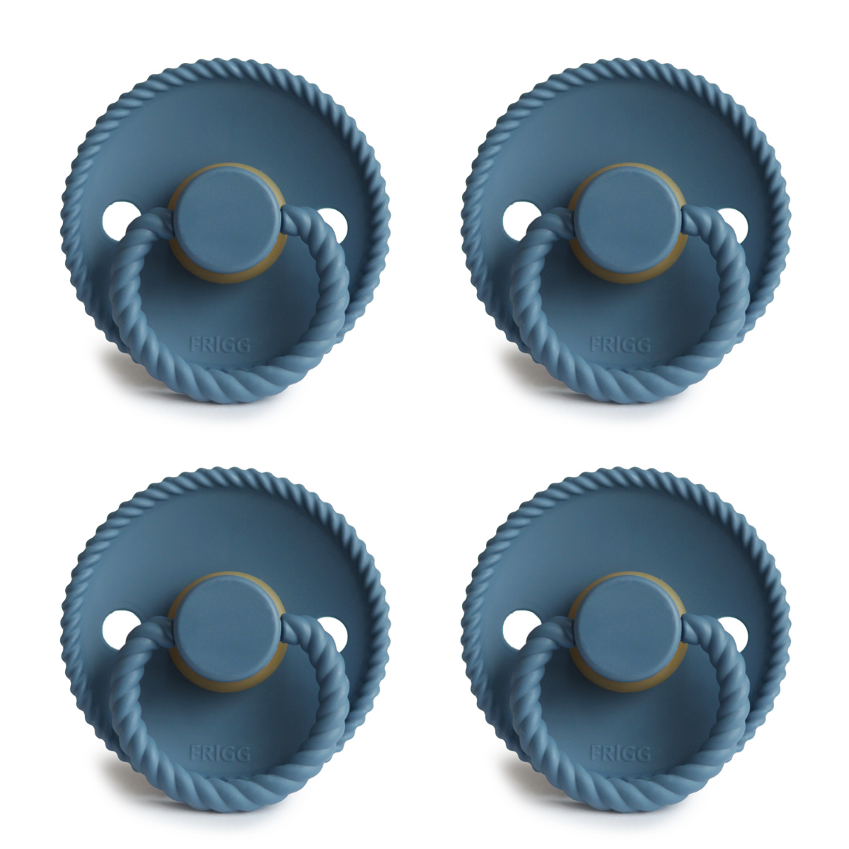 FRIGG Rope Pacifier 4 Pack Latex 6-18 months Ocean