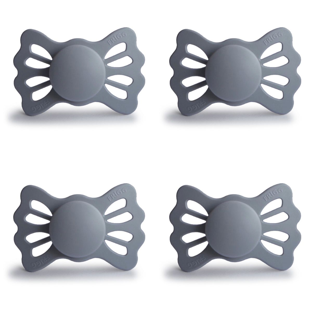 FRIGG Lucky Pacifier 4 Pack Silicone 6-18months Grey