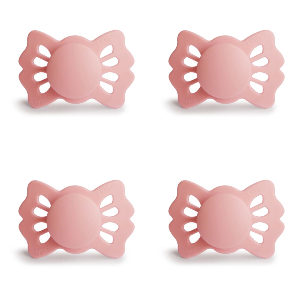 FRIGG Lucky Pacifier 4 Pack Silicone 0-6months Peach