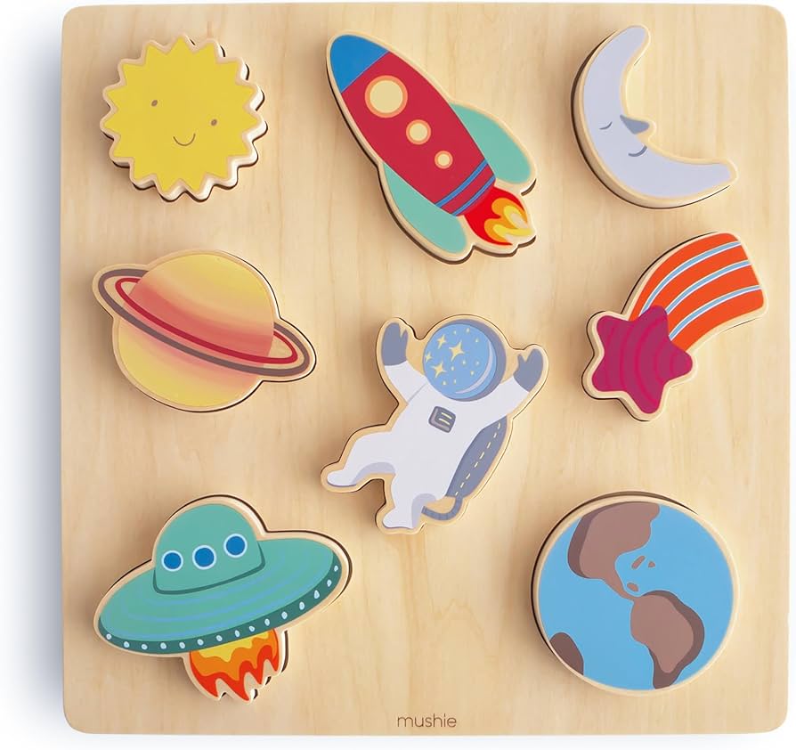 Mushie Wooden Space Puzzle - EXPO DISPLAY STOCK CLEARANCE