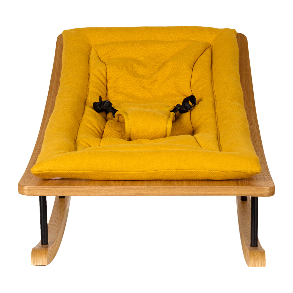 Quax Rocking Baby Bouncer - Saffron/WALNUT SHOWROOM CLEARANCE