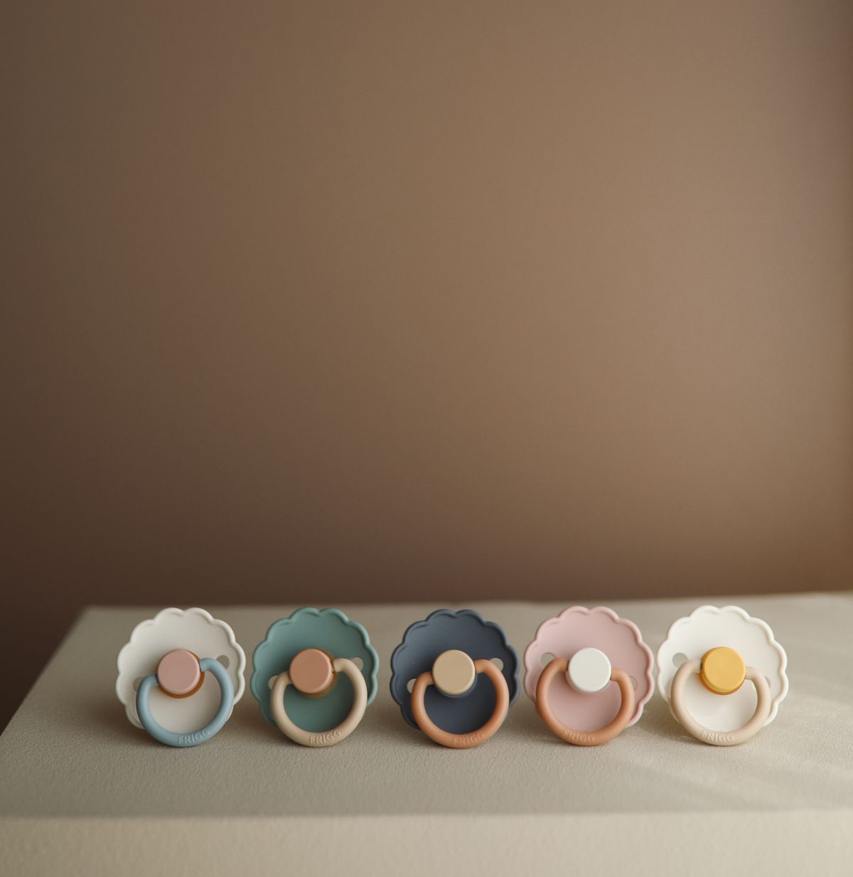 FRIGG Daisy Pacifier 4 Pack Latex 0-6 months Cotton Candy