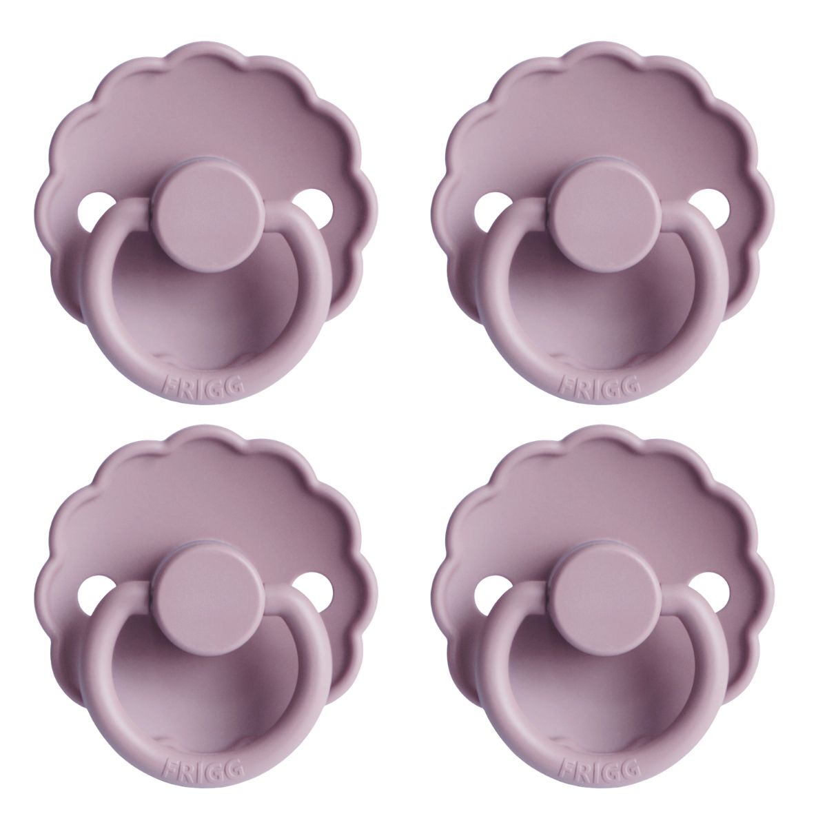 FRIGG Daisy Pacifier 4 Pack Silicone 0-6months Heather