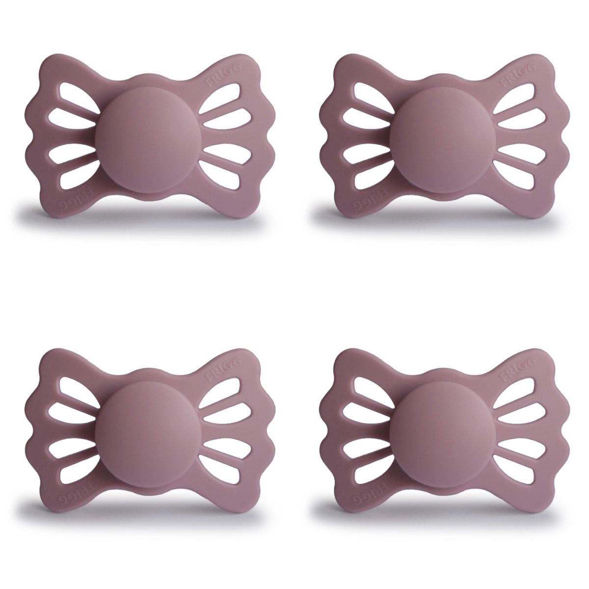 FRIGG Lucky Pacifier 4 Pack Silicone 6-18months Mauve