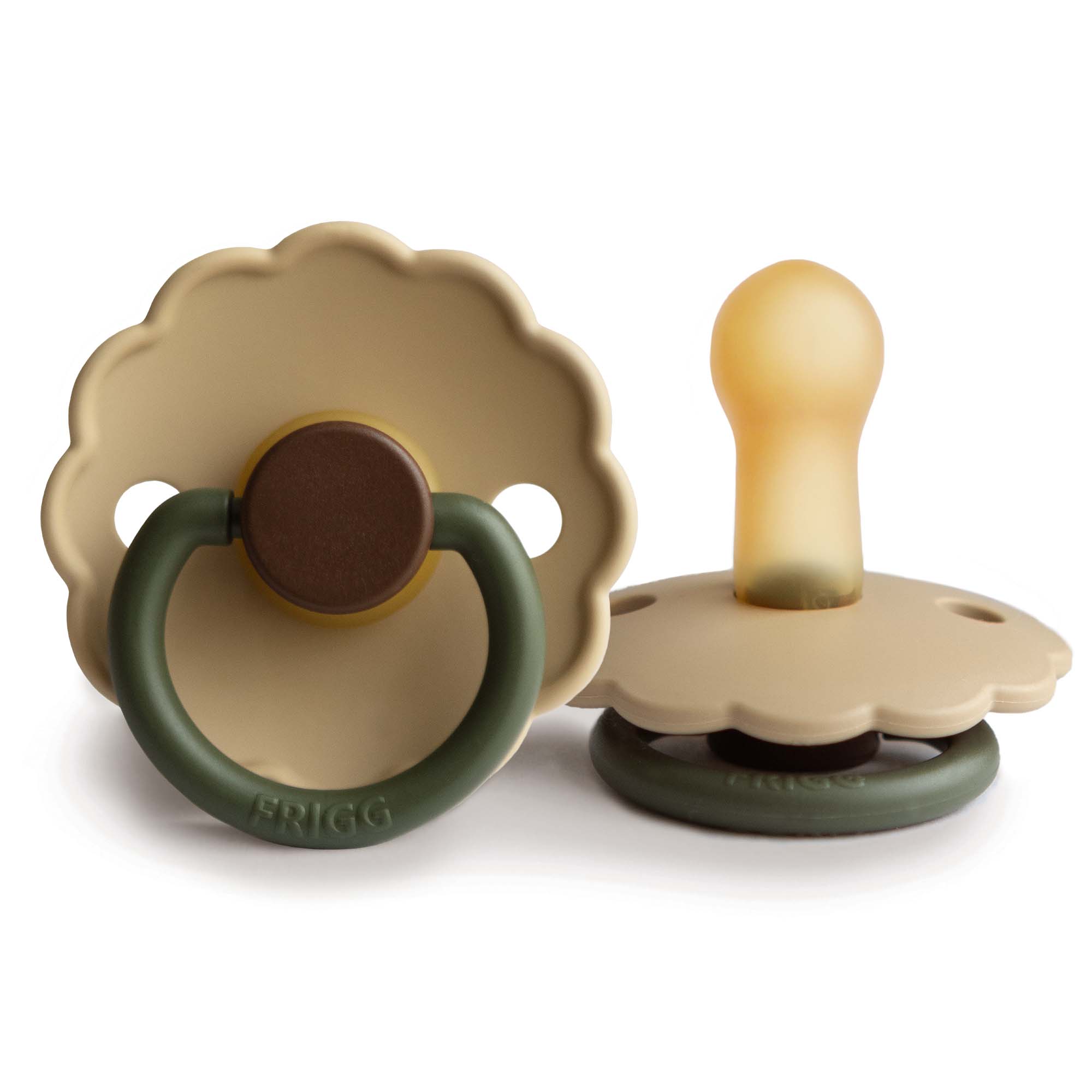 FRIGG Daisy Pacifier 4 Pack Latex 6-18 months Acorn