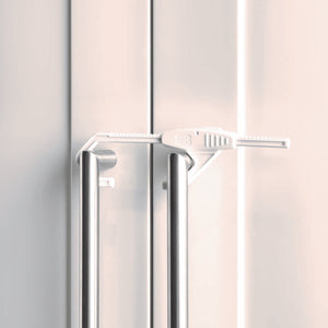 BabyDan Bloque-porte Double Sens - Blanc, Avec Patins Caoutchouc, Pour Portes Et Tapis