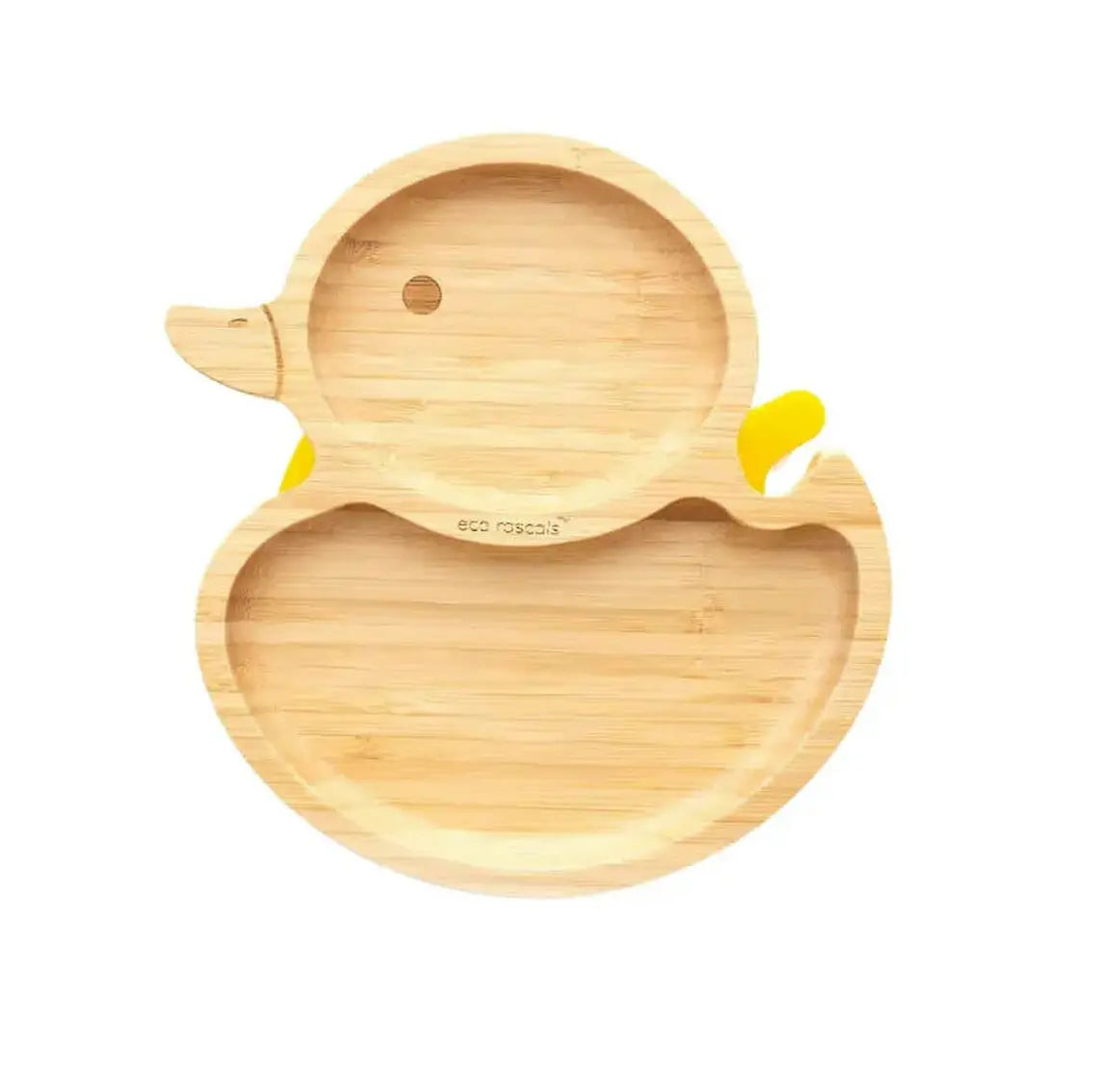 Eco Rascals Organic Bamboo Plate Duck - Yellow DISPLAY CLEARANCE