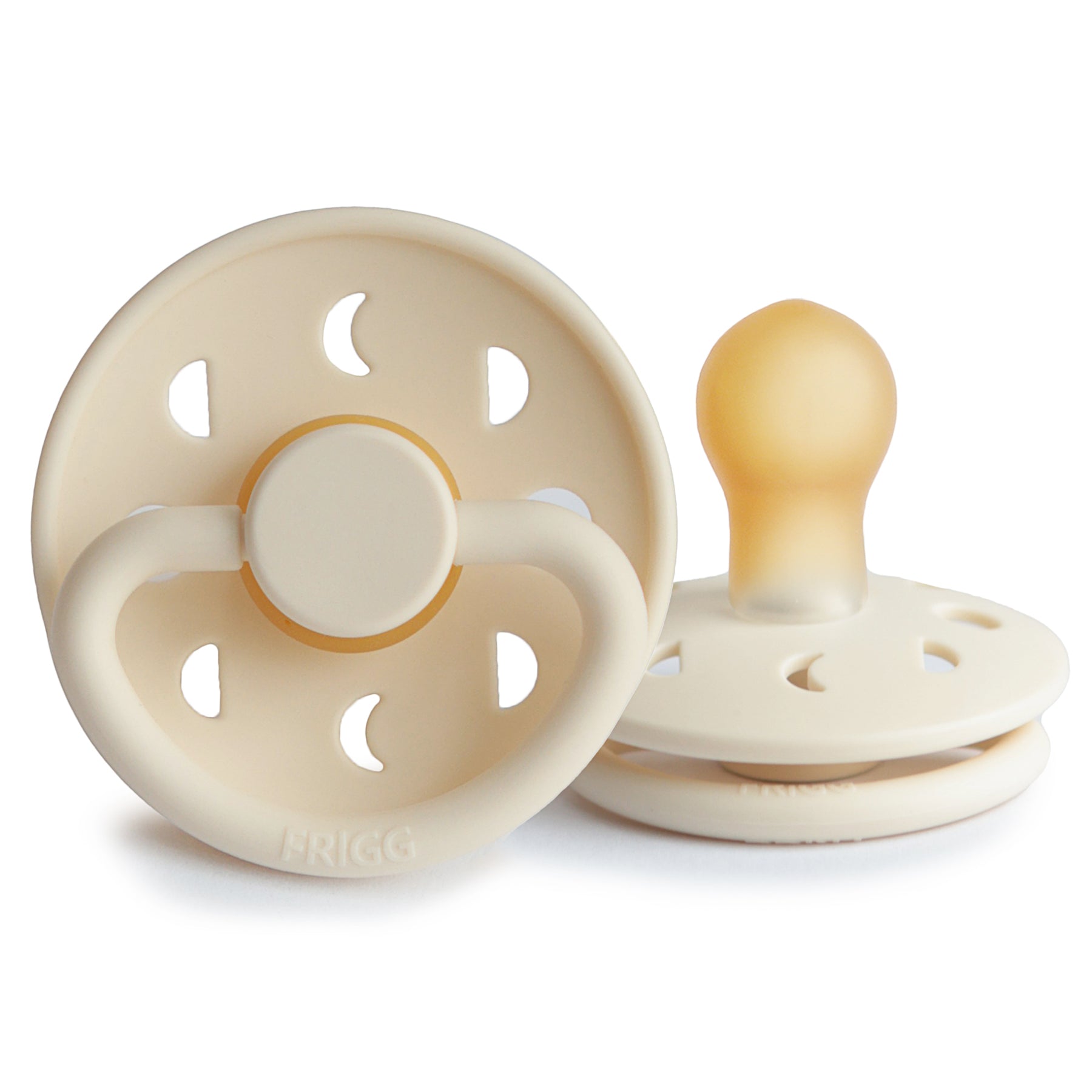 FRIGG Moon Pacifier 4 Pack Latex 0-6 months Cream