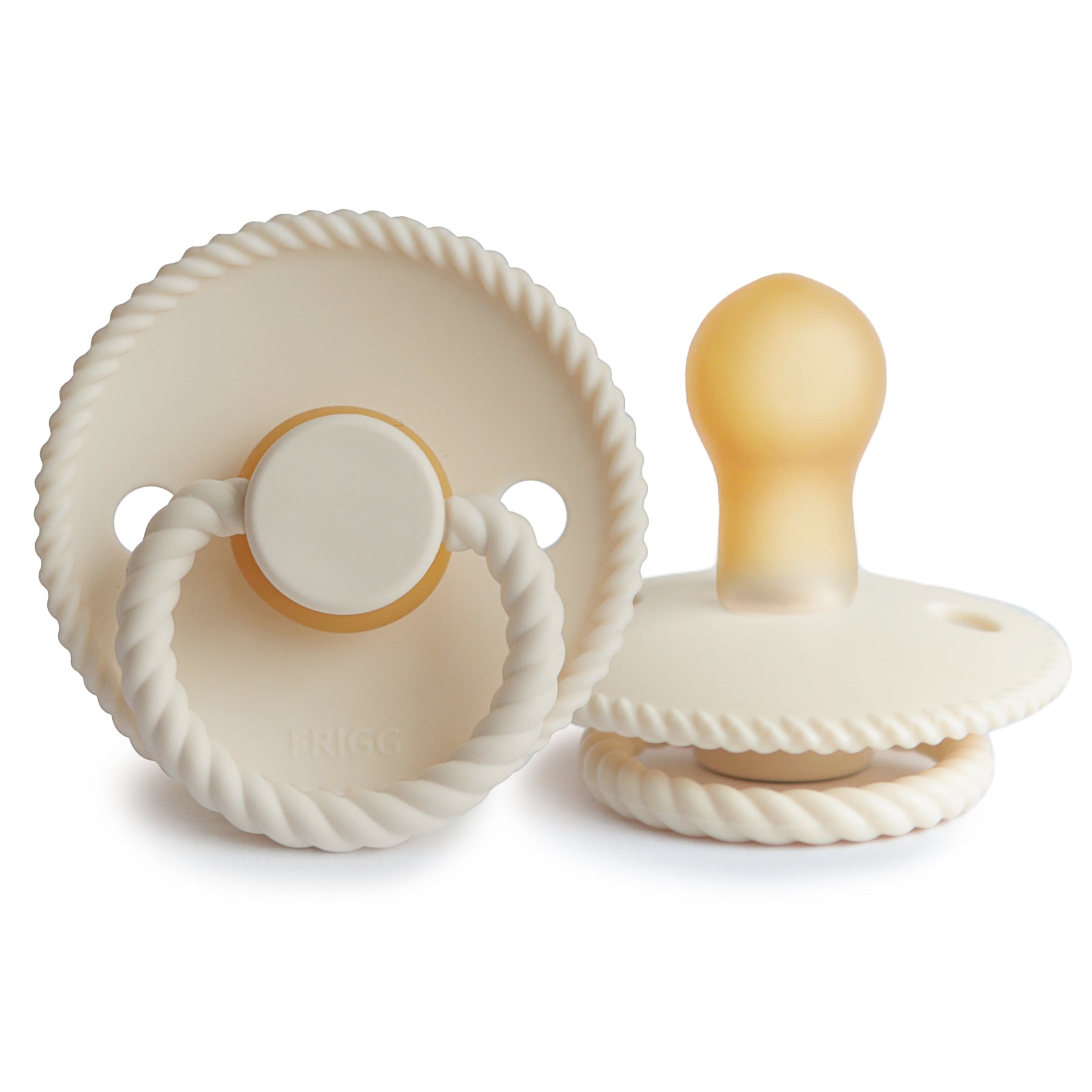 FRIGG Rope Pacifier 4 Pack Latex 0-6 months Cream