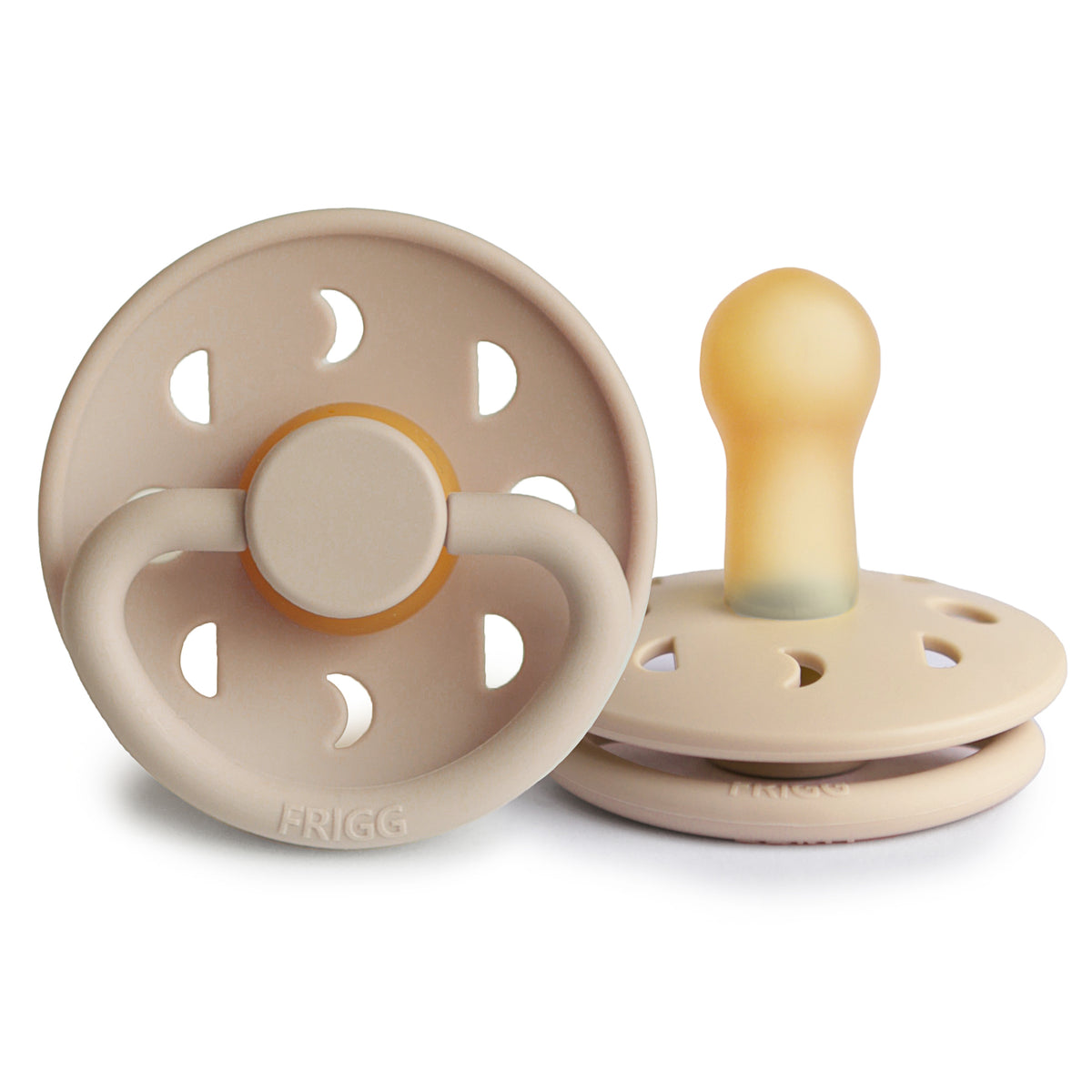 FRIGG Moon Pacifier 4 Pack Latex 6-18 months Croissant