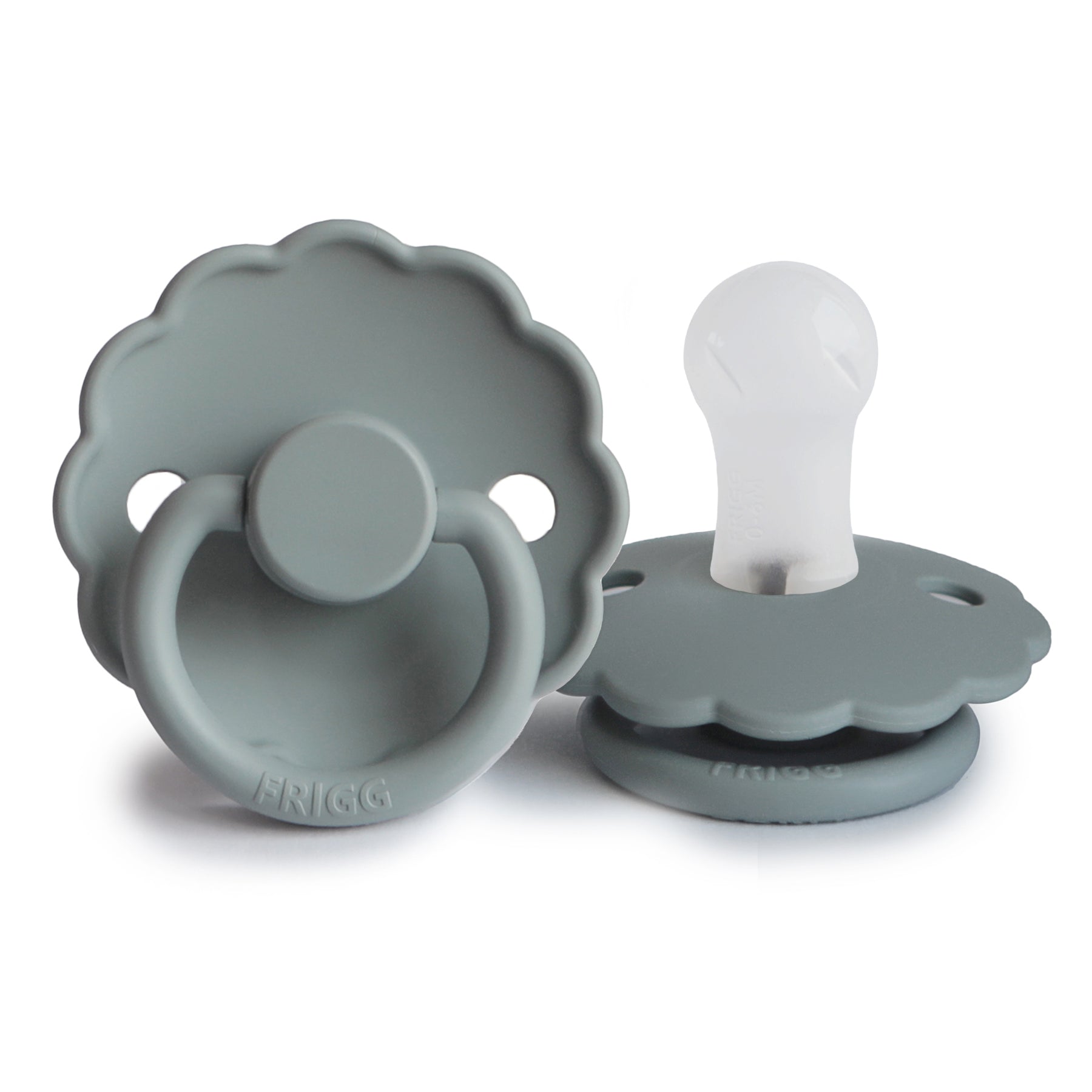 FRIGG Daisy Pacifier 4 Pack Silicone 0-6months French Grey