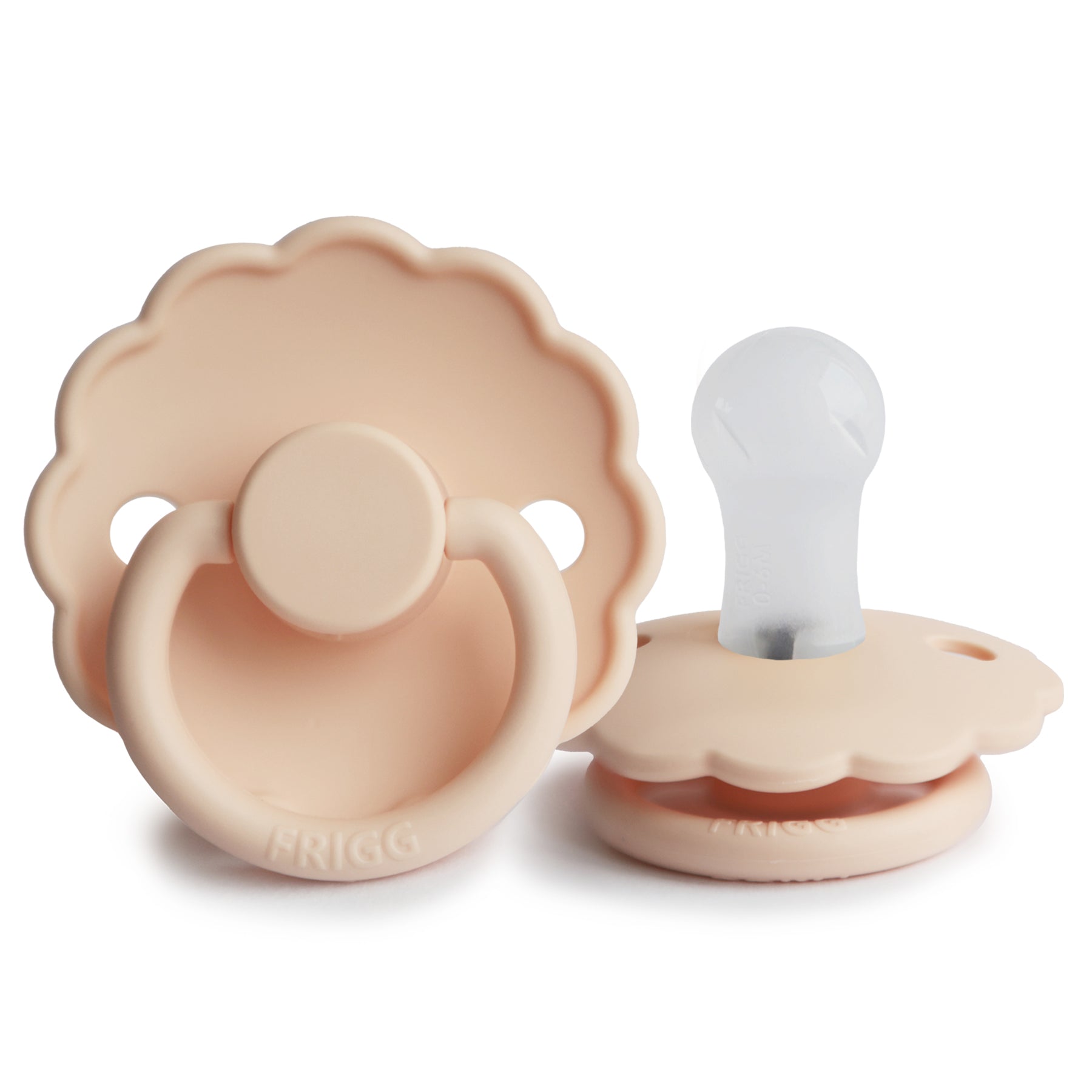 FRIGG Daisy Pacifier 4 Pack Silicone 0-6months Pink Cream