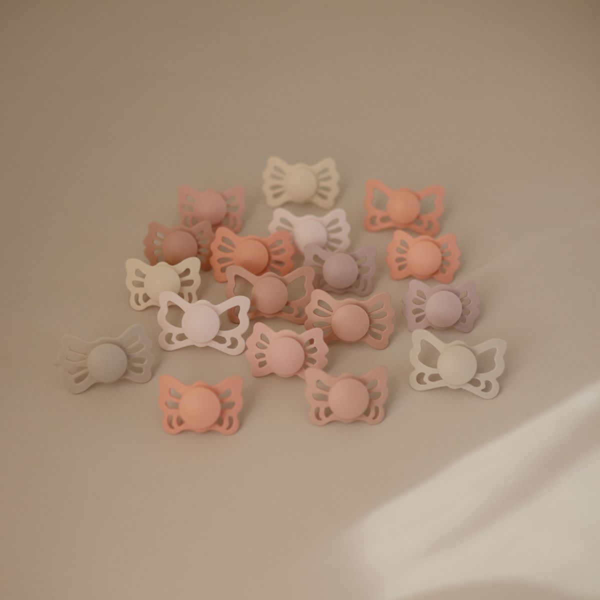 FRIGG Butterfly Pacifier 4 Pack Silicone 0-6months Pink