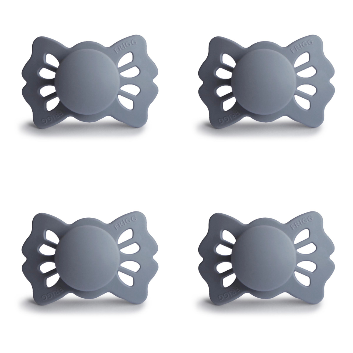 FRIGG Lucky Pacifier 4 Pack Silicone 0-6months Grey