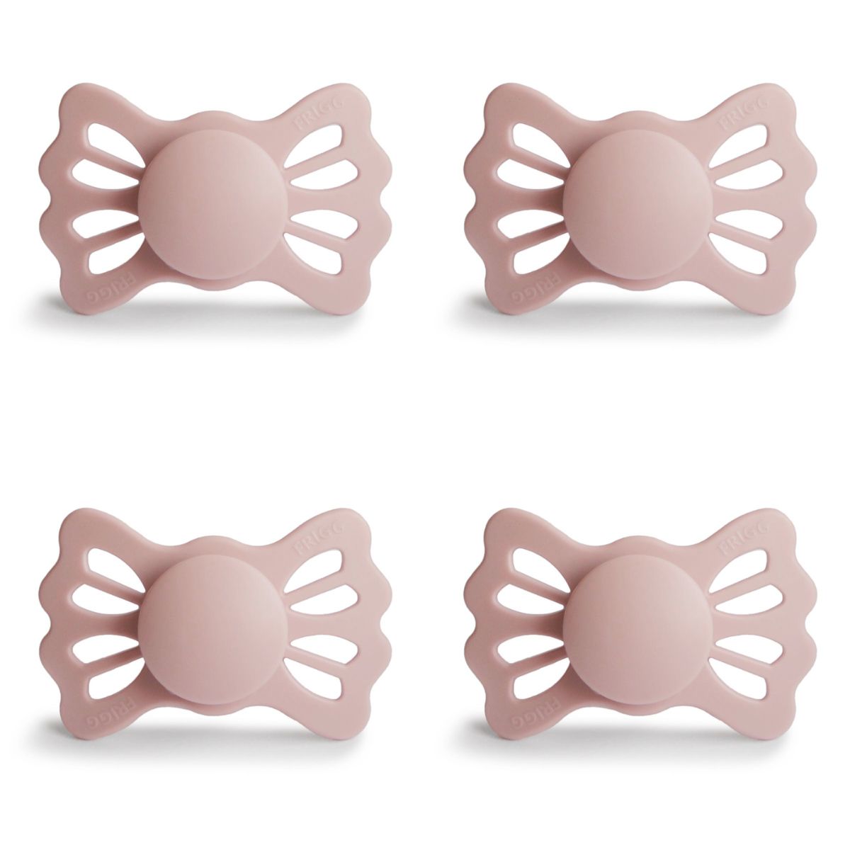 FRIGG Lucky Pacifier 4 Pack Silicone 6-18months Blush