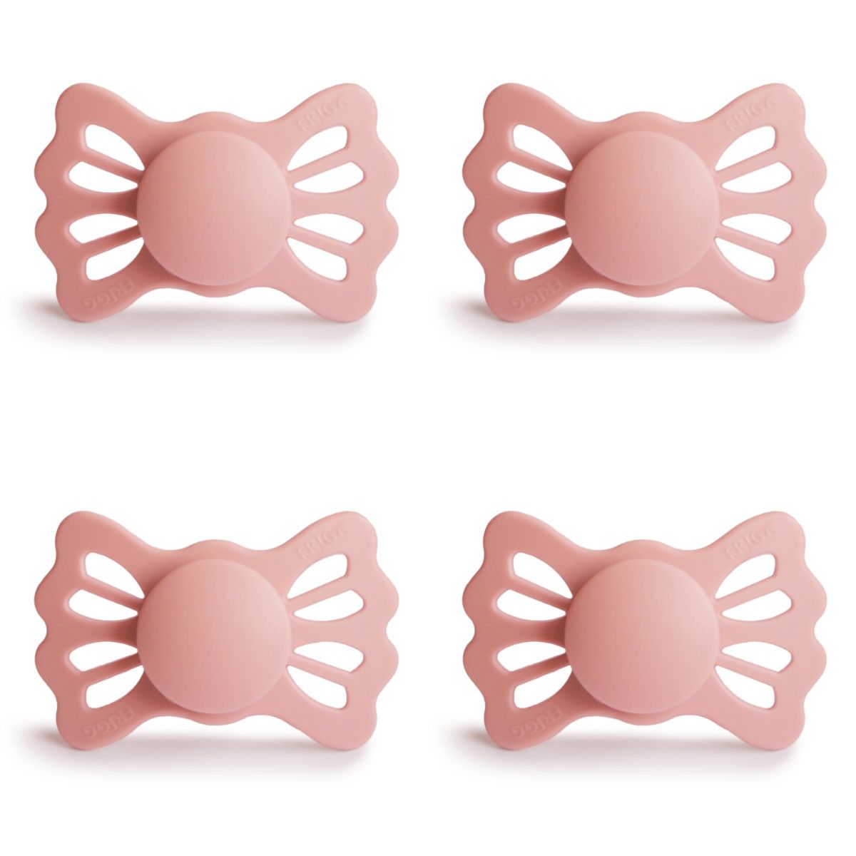 FRIGG Lucky Pacifier 4 Pack Silicone 6-18months Peach