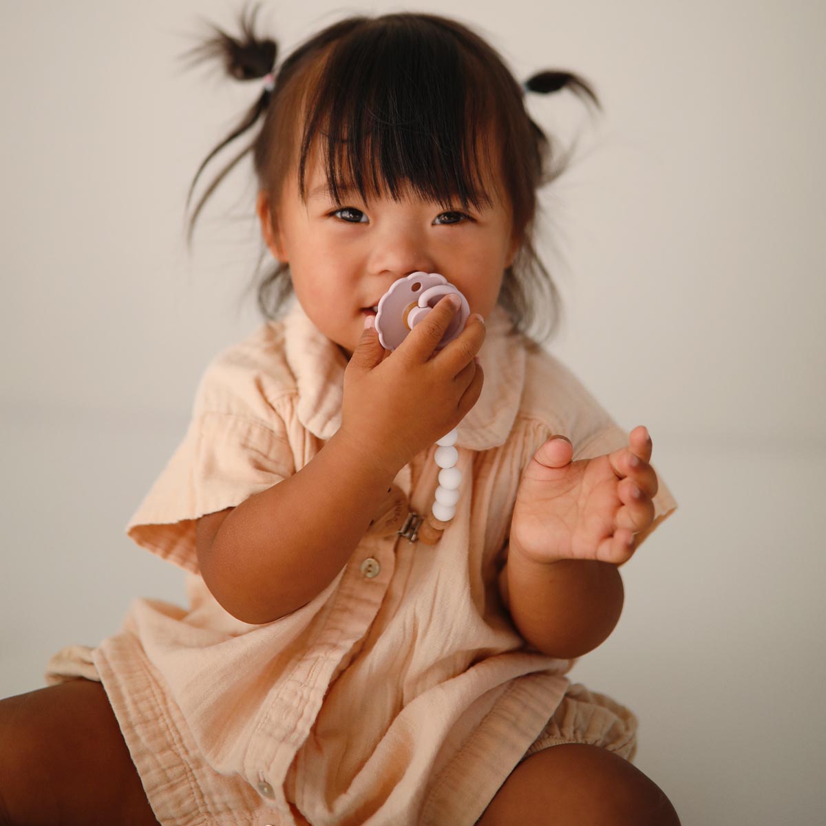 FRIGG Daisy Pacifier 4 Pack Latex 0-6 months Pink Cream