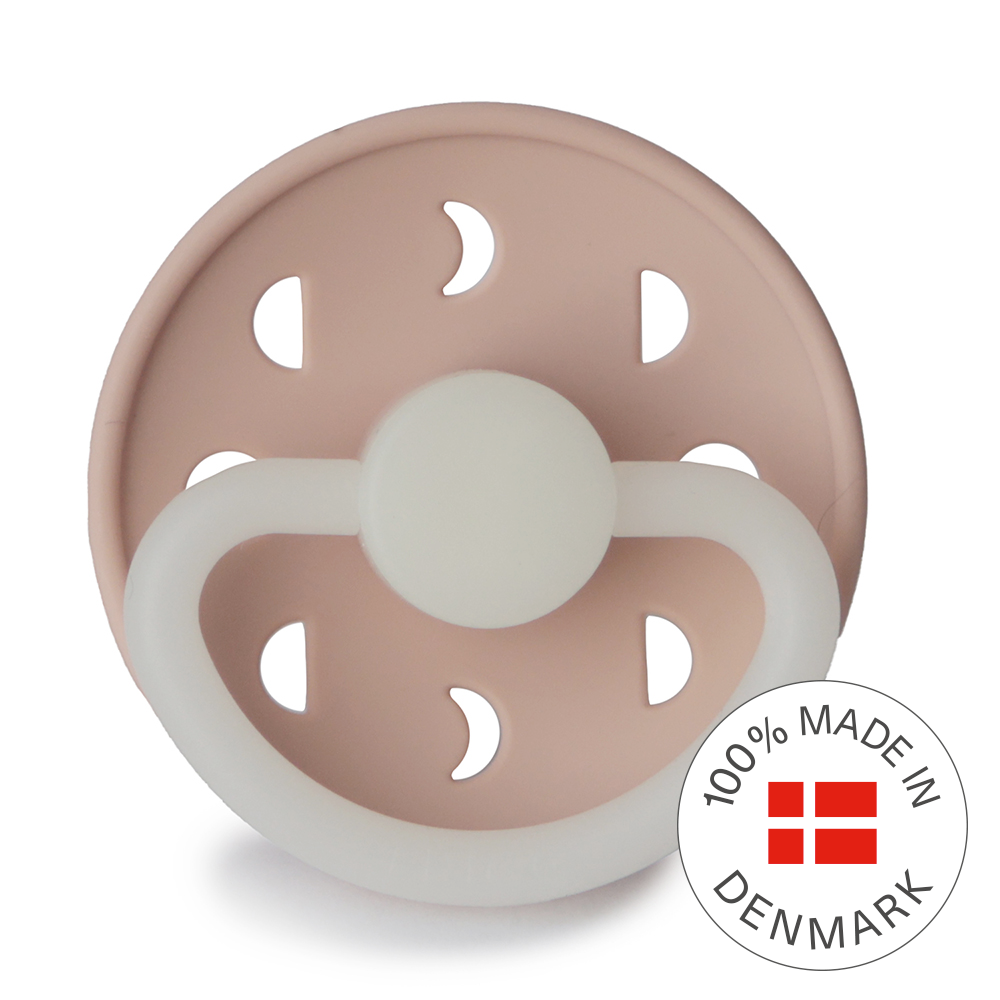 FRIGG Moon Pacifier 4 Pack Silicone 6-18 months Blush Night