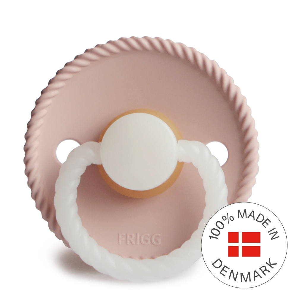 FRIGG Rope Night Pacifier 4 Pack Latex 0-6 months Blush