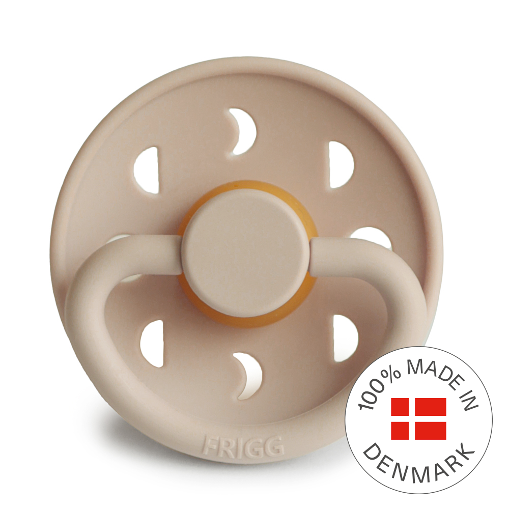 FRIGG Moon Pacifier 4 Pack Latex 6-18 months Croissant