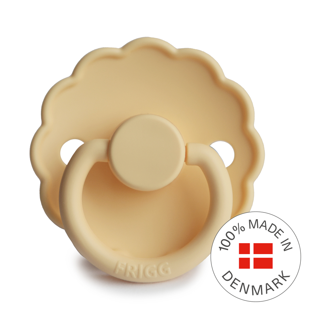 FRIGG Daisy Pacifier 4 Pack Silicone 6-18 months Pale Daffodil