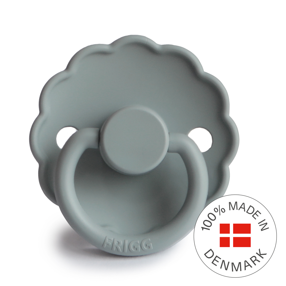 FRIGG Daisy Pacifier 4 Pack Silicone 0-6months French Grey