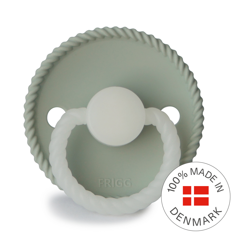 FRIGG Rope Pacifier 4 Pack Silicone 0-6months Sage Night