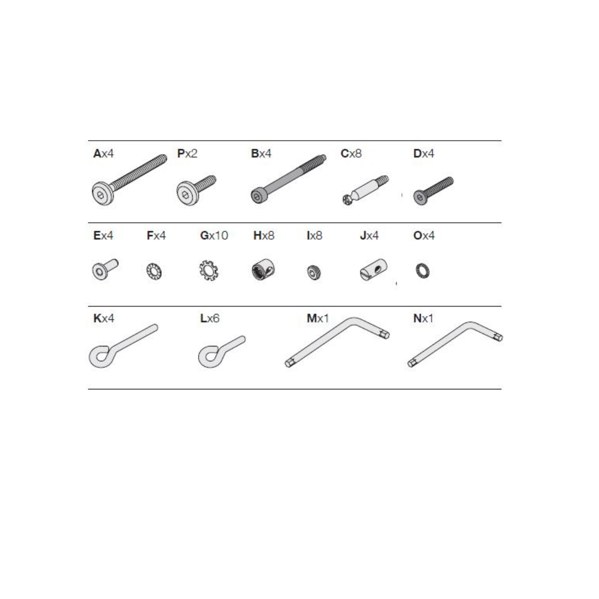 Leander Linea Cot Hardware Kit