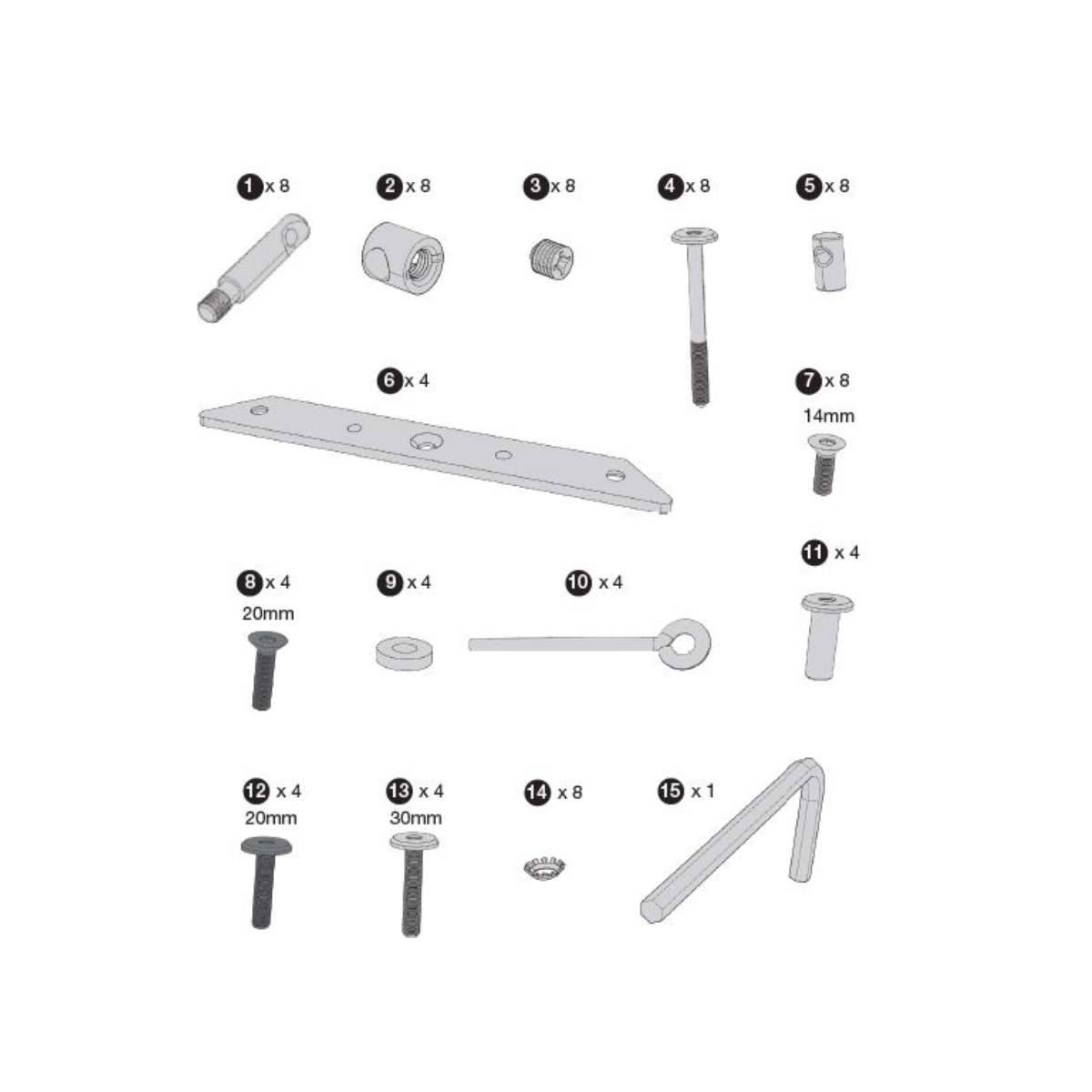 Leander Luna Cot Hardware Kit