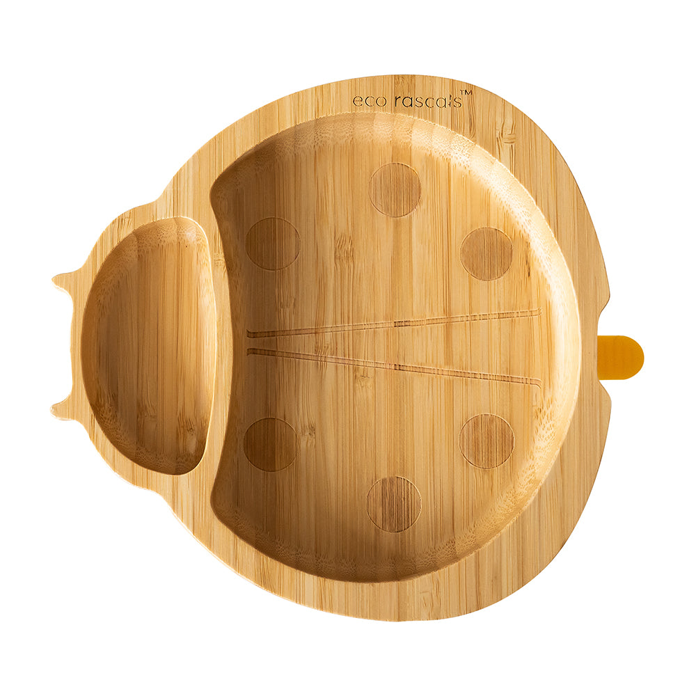 Eco Rascals Plate - Small Ladybird Yellow - CLEAR