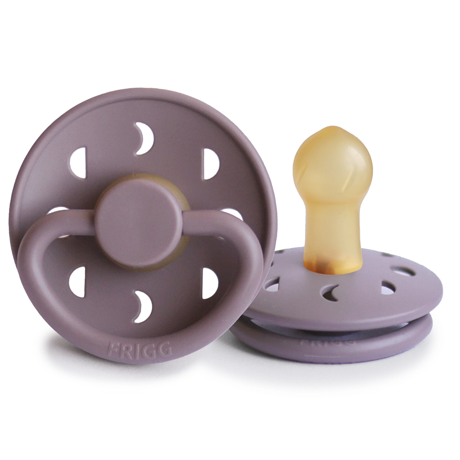 FRIGG Moon Pacifier 4 Pack Latex 0-6 months Twilight Mauve