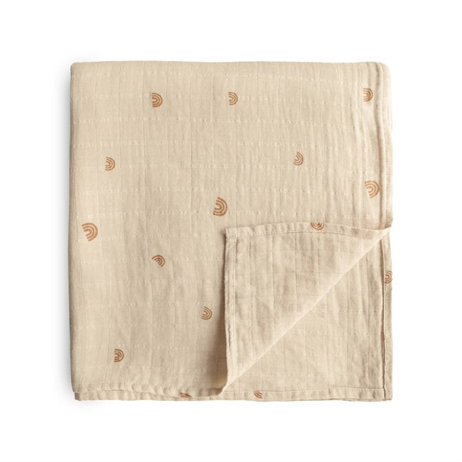 Mushie Organic Swaddle Rainbow - CLEARANCE
