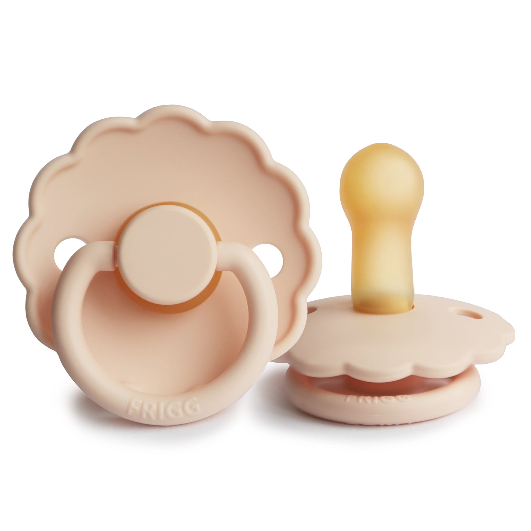 FRIGG Daisy Pacifier 4 Pack Latex 6-18 months Pink Cream