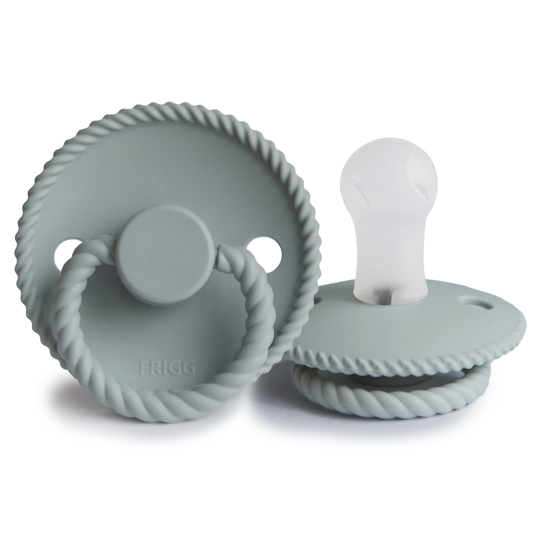 FRIGG Rope Pacifier 4 Pack Silicone 0-6months French Grey