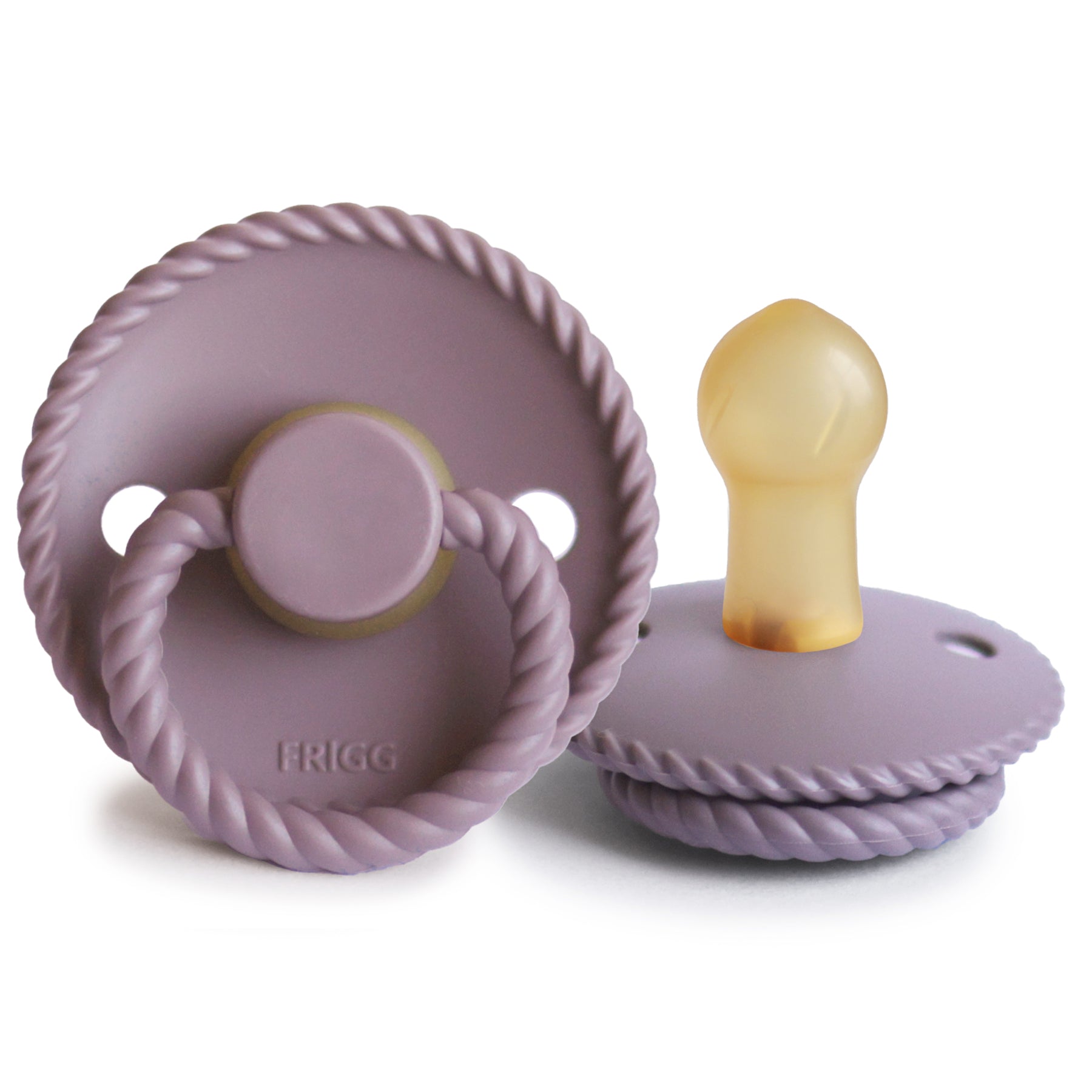 FRIGG Rope Pacifier 4 Pack Latex 0-6 months Twilight Mauve