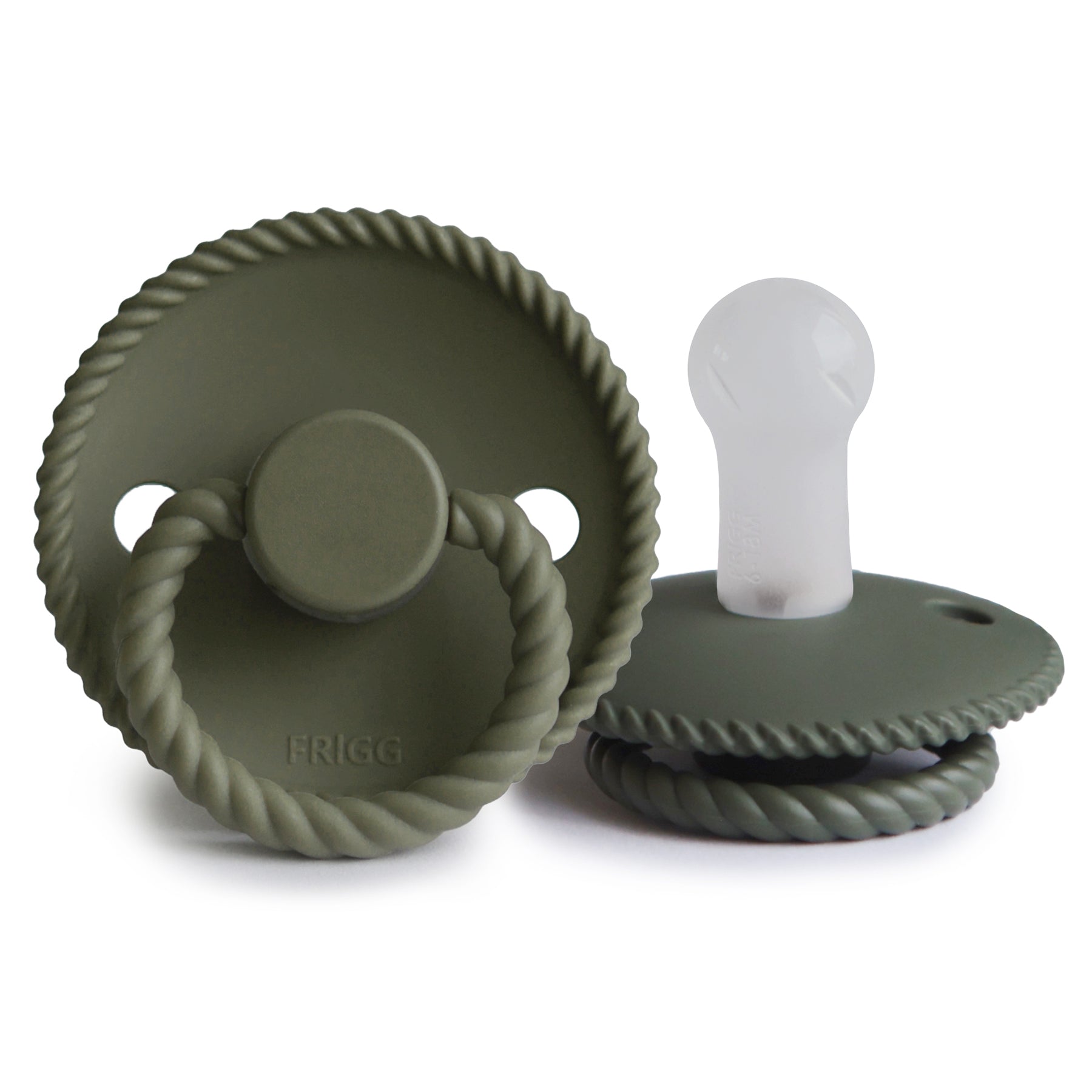 FRIGG Rope Pacifier 4 Pack Silicone 6-18 months Olive