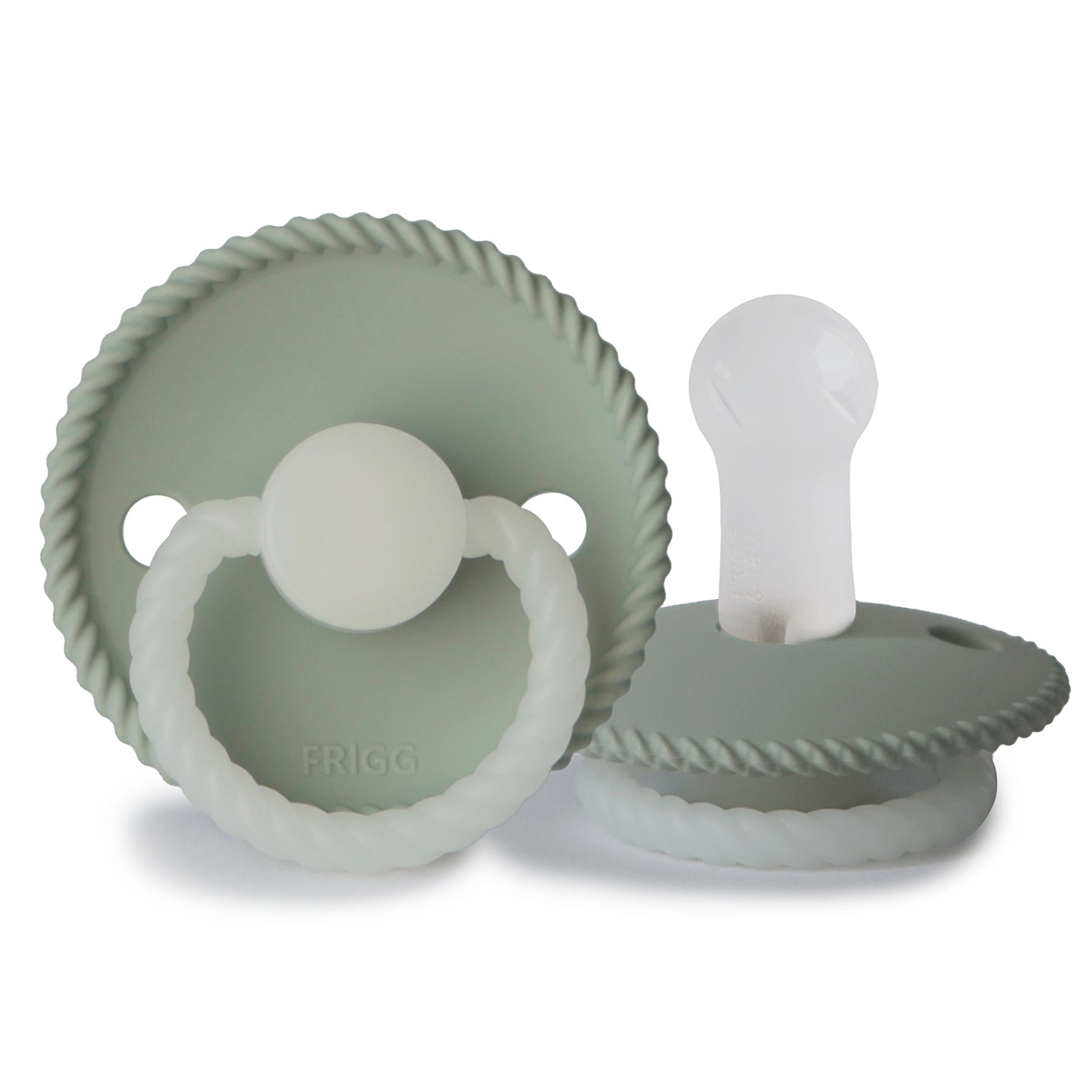 FRIGG Rope Pacifier 4 Pack Silicone 6-18 months Sage Night
