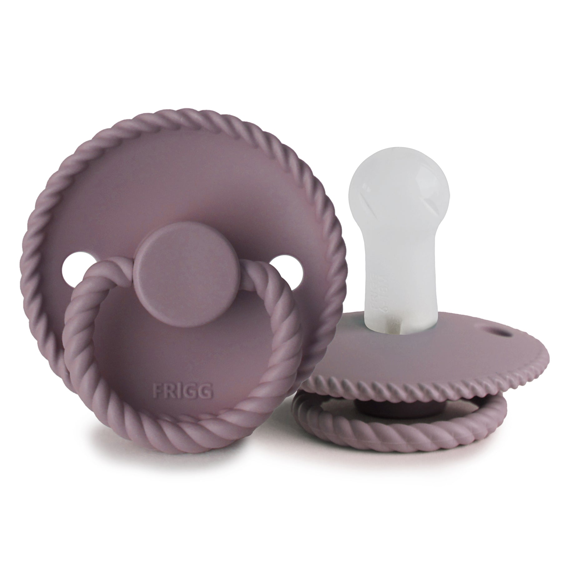 FRIGG Rope Pacifier 4 Pack Silicone 6-18 months Twilight Mauve
