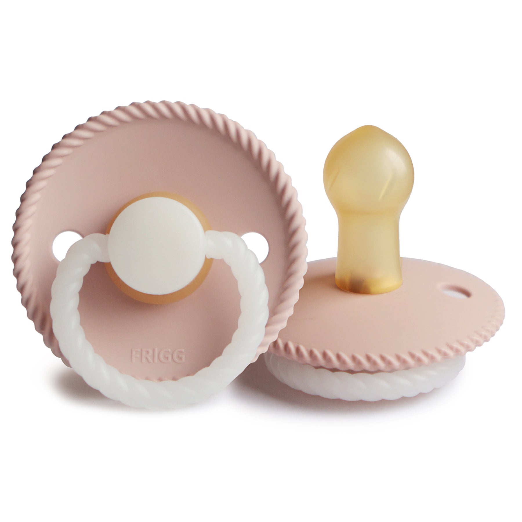 FRIGG Rope Night Pacifier 4 Pack Latex 0-6 months Blush