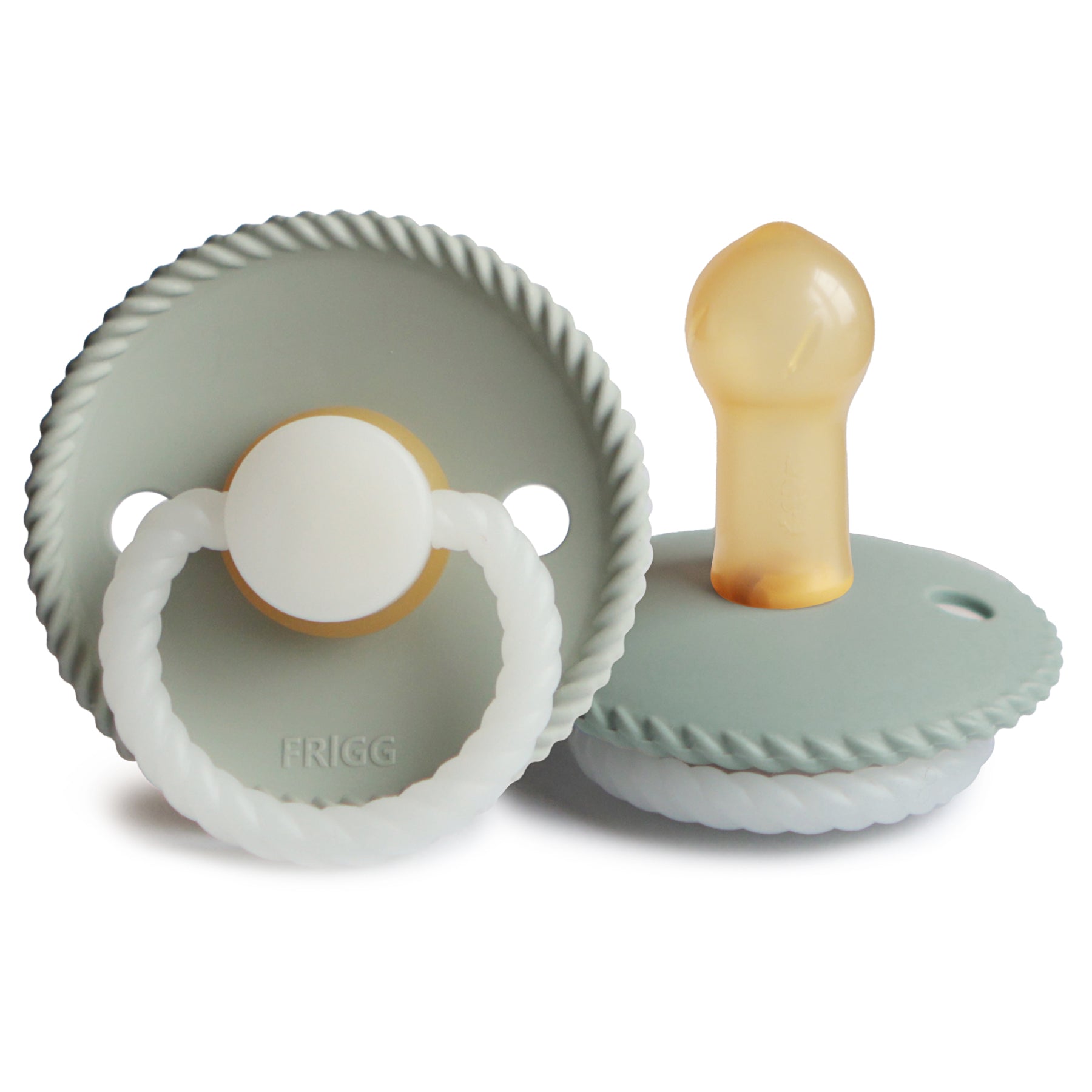 FRIGG Rope Night Pacifier 4 Pack Latex 6-18 months Sage