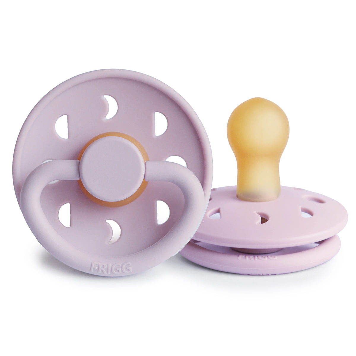 FRIGG Moon Pacifier 4 Pack Latex 0-6 months Soft Lilac