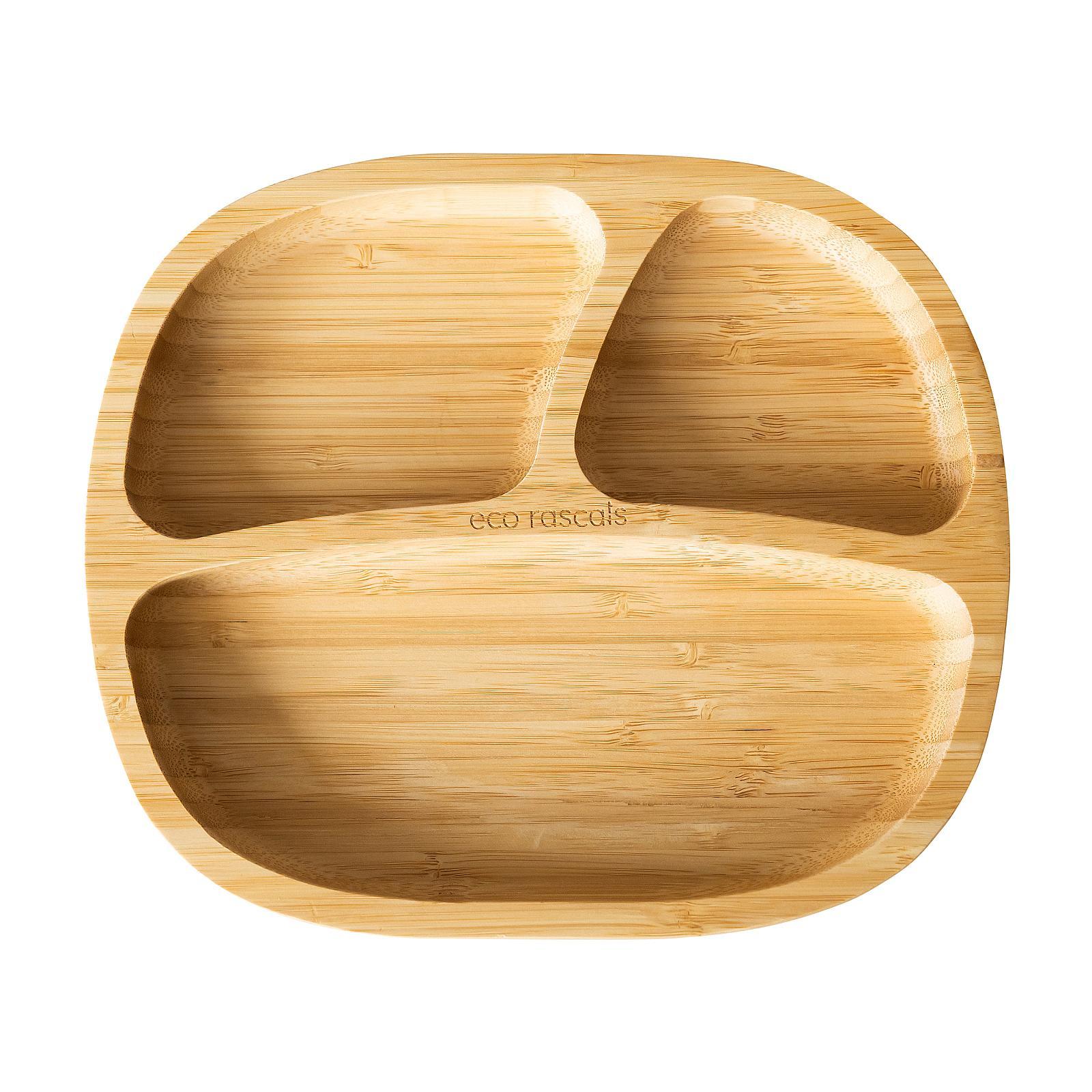 Eco Rascals Organic Bamboo Toddler Plate Blue DISPLAY CLEARANCE