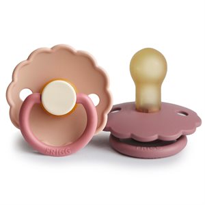 FRIGG Daisy Pacifier 4 Pack Latex 0-6 months Peony